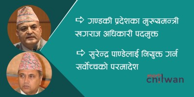 गण्डकीका मुख्यमन्त्री अधिकारी पदमुक्त, पाण्डेलाई नियुक्त गर्न सर्वोच्चको परमादेश