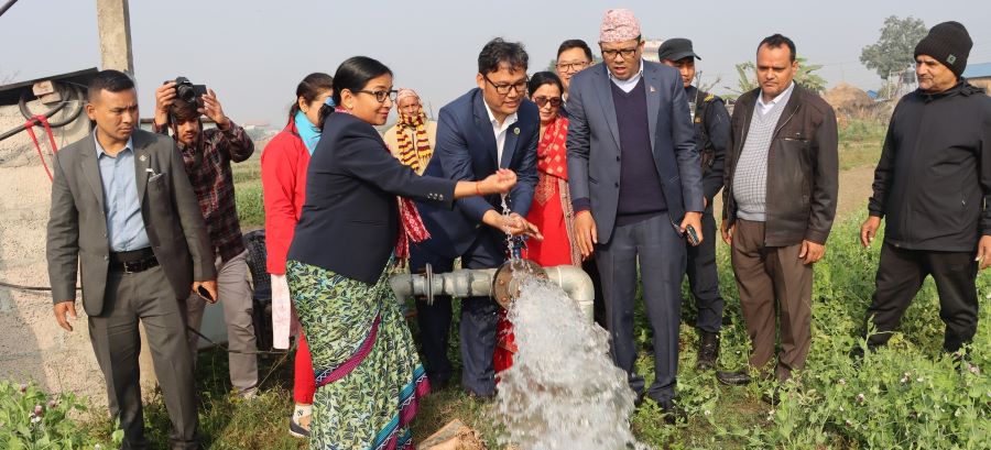 भरतपुरमा एकै दिन २ डिप बोरिङ र १८ वटा स्यालो ट्युबवेल उद्घाटन